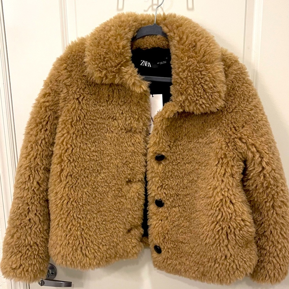 Zara Faux fur Teddy Coat